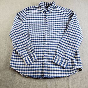 Gap Shirt Men XL Blue Check Casual Long Sleeve Original Fit Collared Button Down